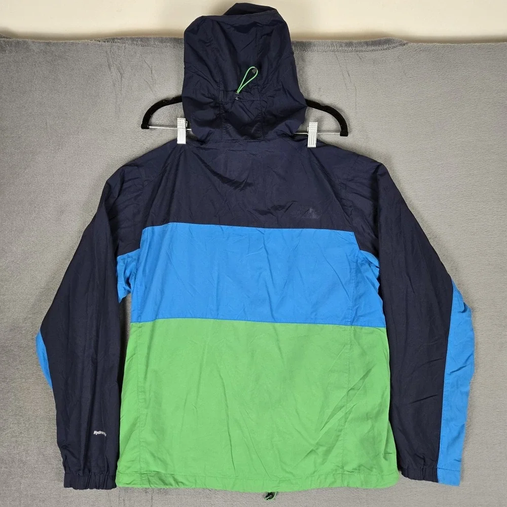 The North Face Jacket Mens Medium Green Hooded Hydrenalite Windbreaker Full‎ Zip